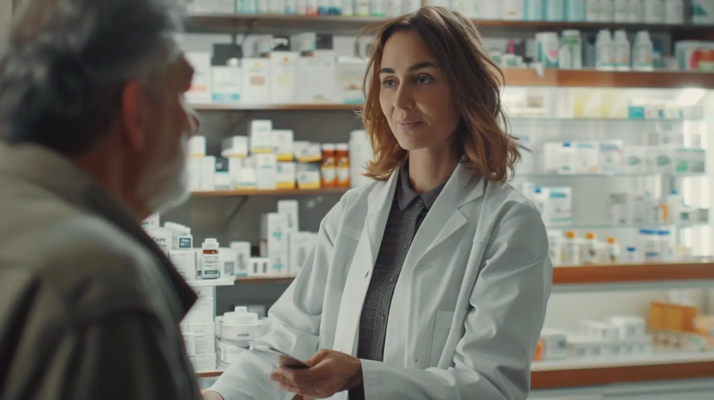 farmaceuta wydający lek
