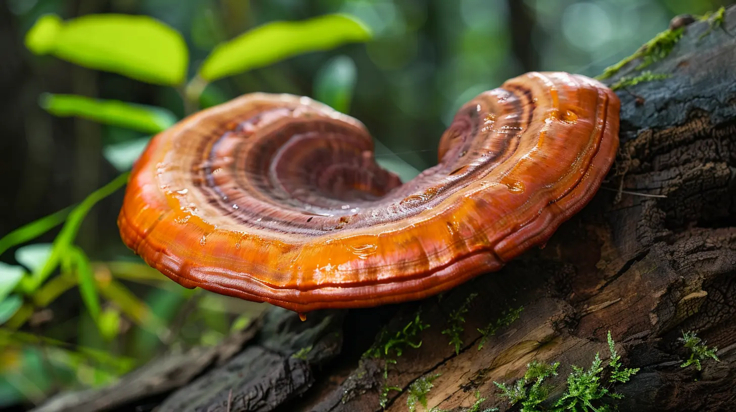 naturalny okaz grzyba reishi