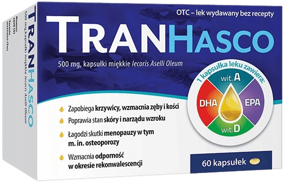 Tran HASCO 500 mg 60 kapsułek
