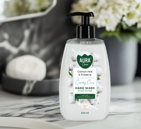 Aura Care Mydło zapach do rąk Mleczko bawełniane i proteiny 500 ml