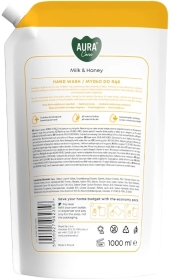 Aura Care Mydło zapach do rąk Mleko i miód 1000 ml
