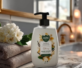 Aura Care Mydło zapach do rąk Wanilia i olejek migdałowy 500 ml