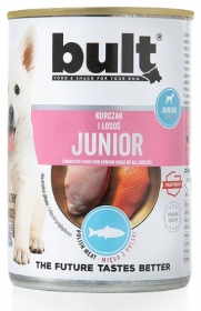 BULT Junior Mielonka kurczak łosoś dla szczeniąt puszka 400 g