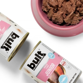 BULT Junior Mielonka kurczak łosoś dla szczeniąt puszka 400 g