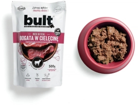 BULT Mielonka dla psów bogata w cielęcinę saszetka 500 g