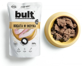 BULT Mielonka  dla psów bogata w indyka saszetka 500 g
