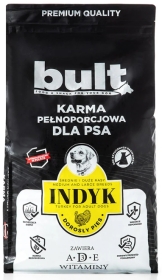 BULT Sucha Karma dla dorosłych psów rasy średnie i duże z indykiem 3 kg