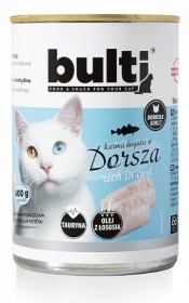 BULTI Mielonka z dorszem dla kota puszka 400 g