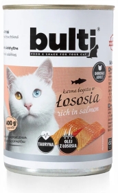 BULTI Mielonka z łososiem dla kota puszka 400 g