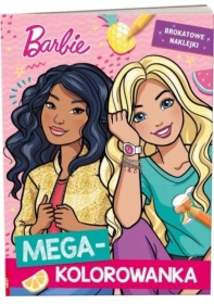 Barbie. Megakolorowanka. Brokatowe naklejki 1 sztuka