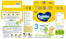 Bebiko Junior 3 Nutriflor Expert 3+ Powyżej 1. roku życia 550 g
