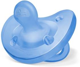 Chicco PhysioForma Soft Smoczek uspokajający silikonowy niebieski 6-16 m+ 1 sztuka