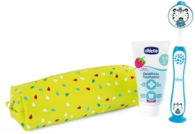 Chicco Zestaw podróżny tiger 3-6 lat pasta i szczoteczka do zębów + etui 1 komplet