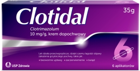 Clotidal (Clotrimazolum) krem dopochwowy 35 g + 6 aplikatorów