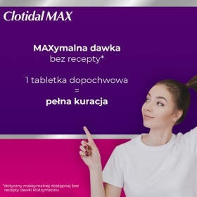 Clotidal MAX tabletki dopochwowe 0,5 g 1 tabletka Wielopak x 2
