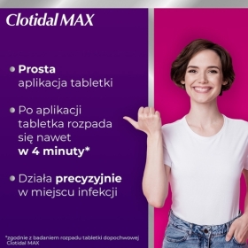 Clotidal MAX tabletki dopochwowe 0,5 g 1 tabletka Wielopak x 2