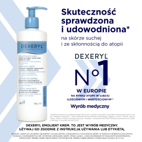 DEXERYL Emolient Krem do skóry suchej i atopowej, 500g Wielopak x 2