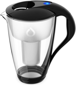 Dafi Dzbanek filtrujący szklany Crystal LED 2 l czarny + wkład filtrujący Dafi Classic