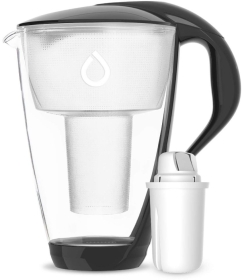 Dafi Dzbanek filtrujący szklany Crystal LED 2 l czarny + wkład filtrujący Dafi Classic