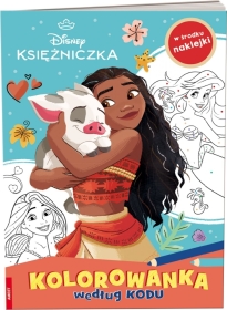 Disney Księżniczka. Kolorowanka według kodu 1 sztuka