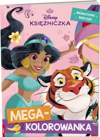 Disney Księżniczka. Megakolorowanka Brokatowe naklejki 1 sztuka