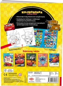 Disney Pixar Auta. Kolorowanka według kodu 1 sztuka