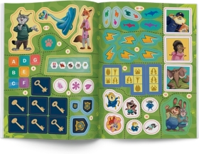 Disney Zwierzogród 2 100 brokatowych naklejek