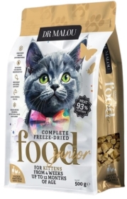 Dr Malou Kitten Kurczak z kozim mlekiem liofilizowana karma dla kociąt 500 g