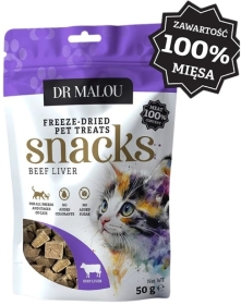 Dr Malou Przysmak wątroba wołowa dla kota 50 g