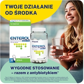 Enterol, probiotyk, 250 mg, 30 kapsułek
