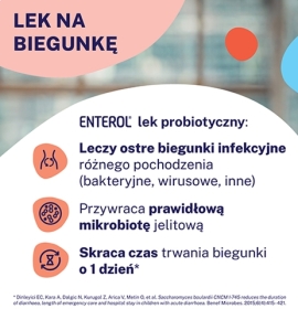 Enterol Forte, probiotyk dla dorosłych, 500 mg, 14 saszetek
