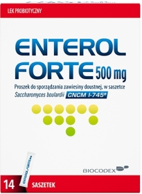 Enterol Forte, probiotyk dla dorosłych, 500 mg, 14 saszetek