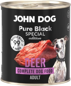 JOHN DOG Pure Black Special Edition karma mokra jeleń 6x800 g