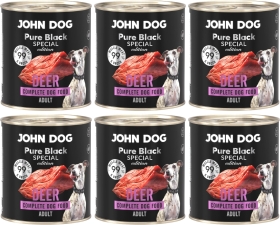 JOHN DOG Pure Black Special Edition karma mokra jeleń 6x800 g