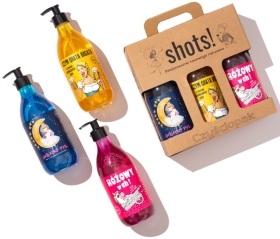 LaQ Shots! Czyściopak Gwiezdny żel: Gwiezdny Pył, Czym Chata Bogata, Różowy w ch! 3x500ml