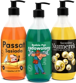 LaQ Shots! Czyściopak MĘSKI nr 2: Passat Sąsiada, Będzie Pan Zadowolony, Szczęśliwy Numerek 3x500ml