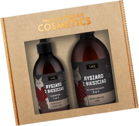 LaQ Zestaw RYSZARD Z BIESZCZAD czarny mat: żel, szampon ZŁOTY 500 ml + 300 ml
