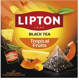 Lipton Herbata czarna Tropical Fruits owoce tropikalne 20 torebek