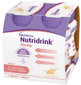 Nutridrink Diasip o smaku waniliowym płyn 4 szt. po 200 ml