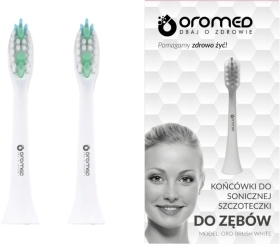 OROMED Komplet końcówek do szczoteczki sonicznej ORO-BRUSH białe 2 sztuki