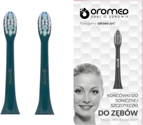 OROMED Komplet końcówek do szczoteczki sonicznej ORO-BRUSH zielone 2 sztuki