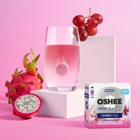 OSHEE Drop in Hydrotabs Witaminy i Minerały winogrona - dragonfruit 8 tabletek