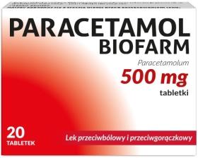 Paracetamol Biofarm 0,5 g x 20 tabletek