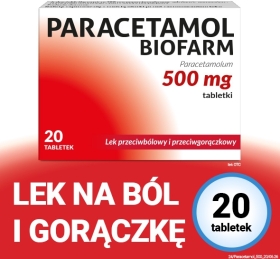 Paracetamol Biofarm 0,5 g x 20 tabletek