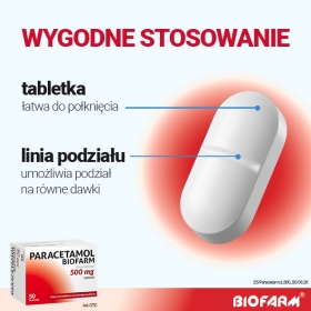 Paracetamol Biofarm 0,5 g x 50 tabl.