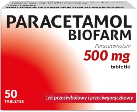 Paracetamol Biofarm 0,5 g x 50 tabl.