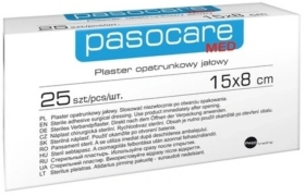 Pasocare Med Plaster opatrunkowy jałowy 15 cm x 8 cm 25 sztuk