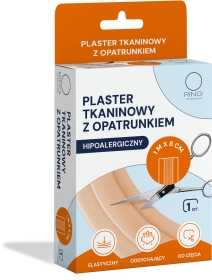 Ring Plaster tkaninowy z opatrunkiem 1 m x 8 cm 1 sztuka
