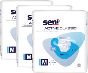 SENI ACTIVE CLASSIC Majtki chłonne M 30 szt Wielopak x3