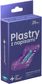 Samsiezbadaj.pl Plastry z napisami 19 x 72 mm 20 sztuk
